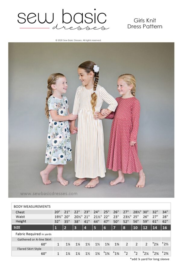 Girls Knit Dress Pattern