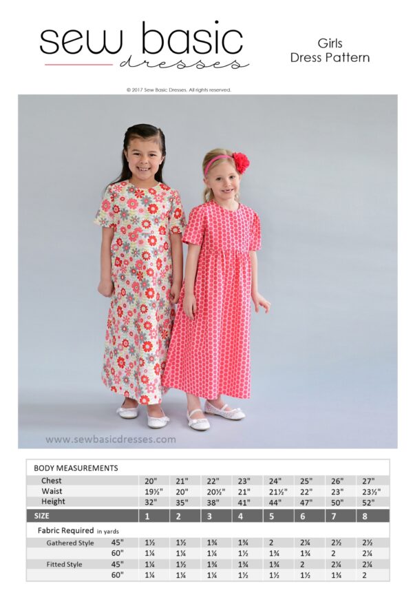 Girls Basic Dress Pattern