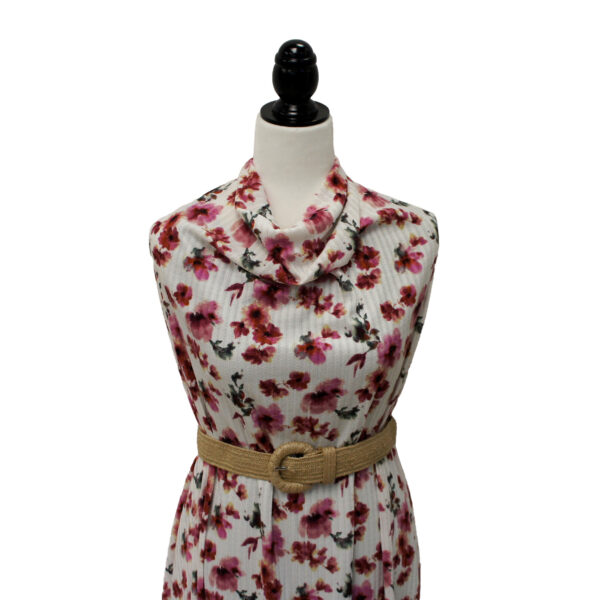 Pointelle Knit Rose Floral
