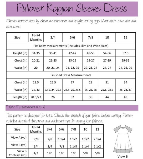 Raglan Girl Dress Pattern - Image 2
