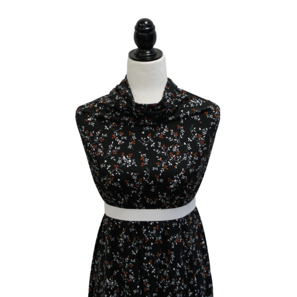 Rib Knit Sm Floral Vine