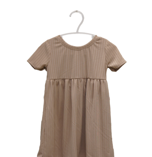 Rib Knit Dresses -Tan