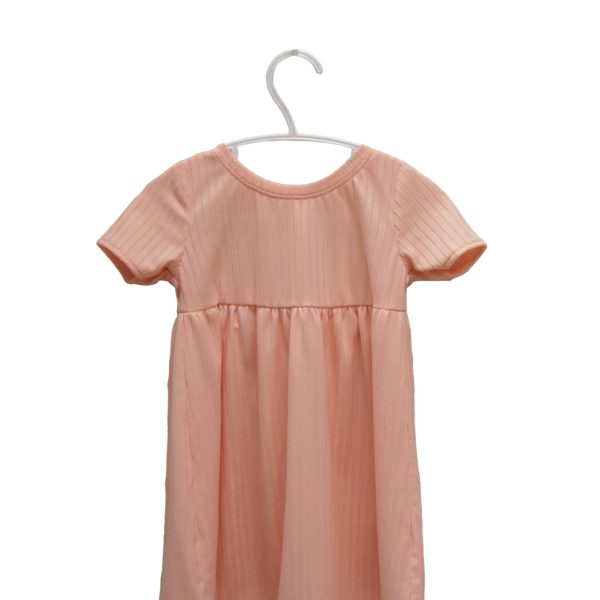 Rib Knit Dress -Peach