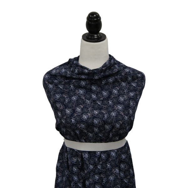 Poly Cotton -Outlined Flower