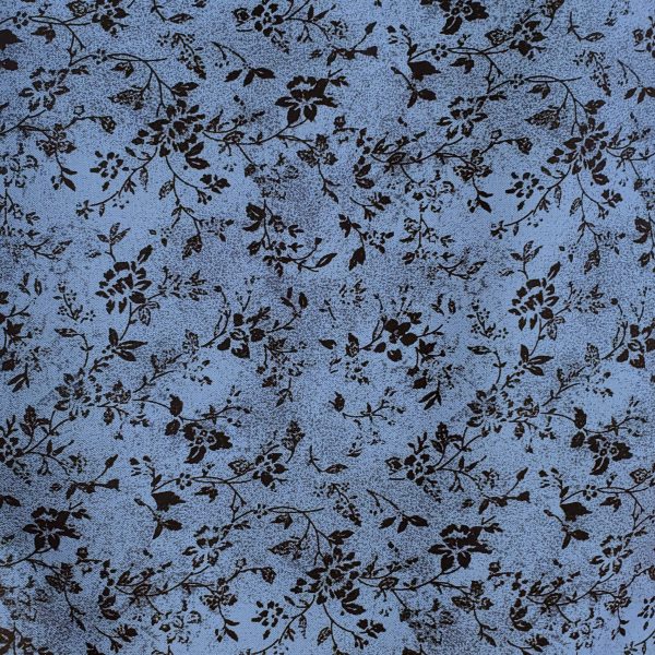 Poly Cotton Sm Black Vine Floral - Image 2