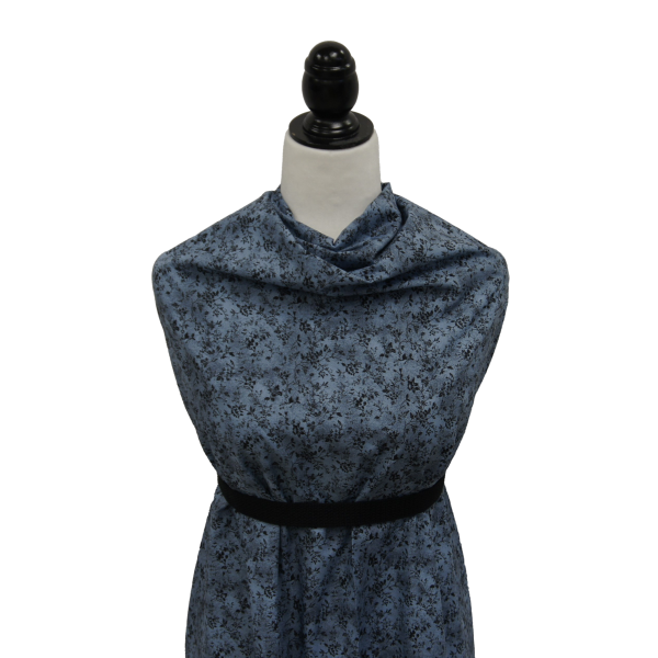Poly Cotton Sm Black Vine Floral