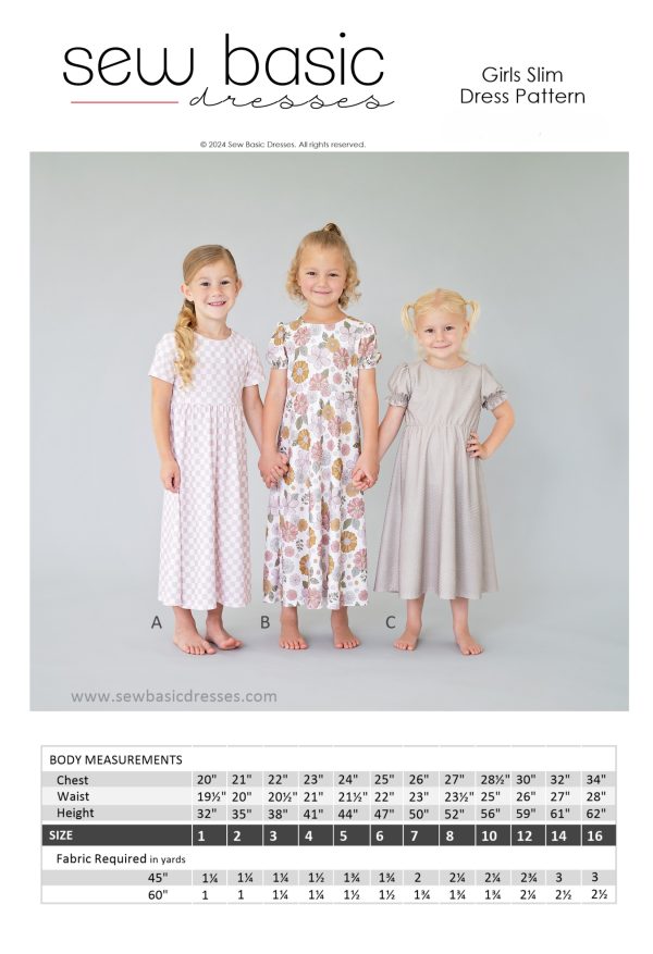 Girl's Slim Dress Pattern