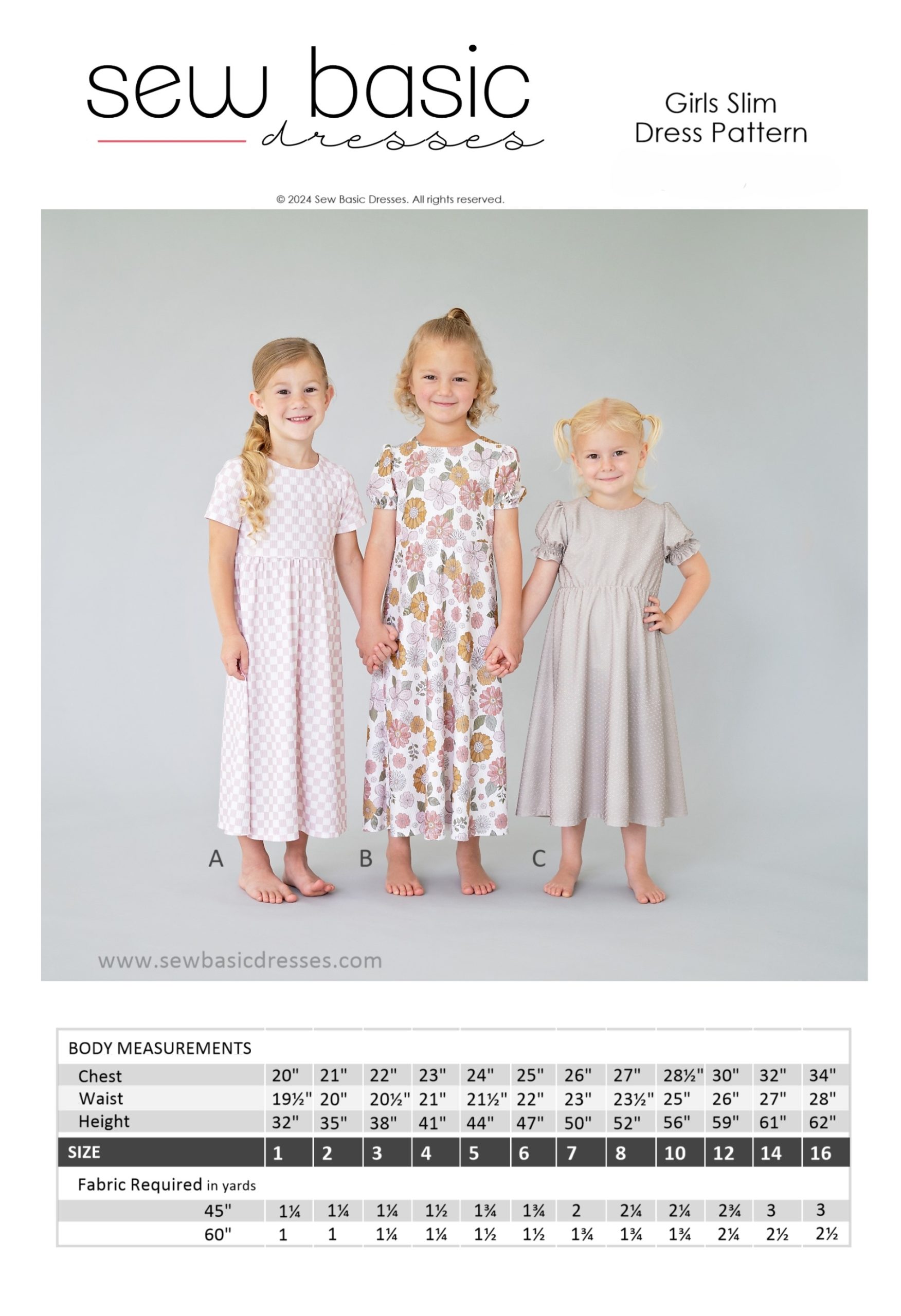 Girl s Slim Dress Pattern