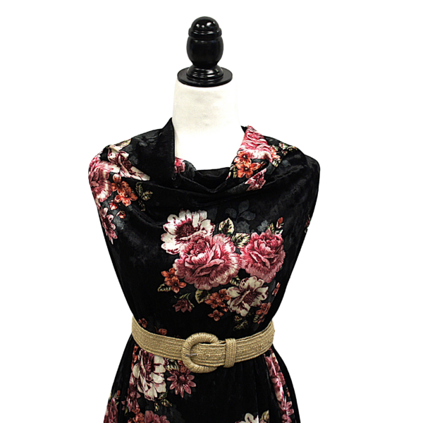 Velvet w/Large Floral Print