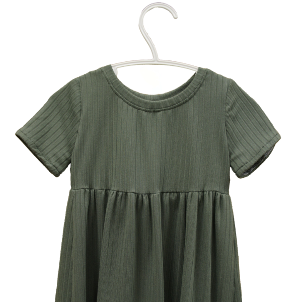 Rib Knit Dress -Dark Sage