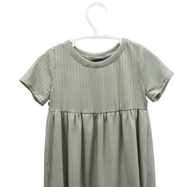 Rib Knit Dress -Light Sage