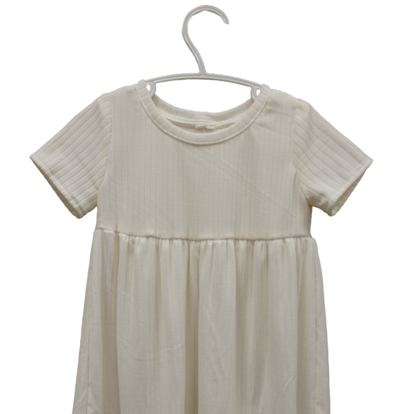 Rib Knit Dress -Off White