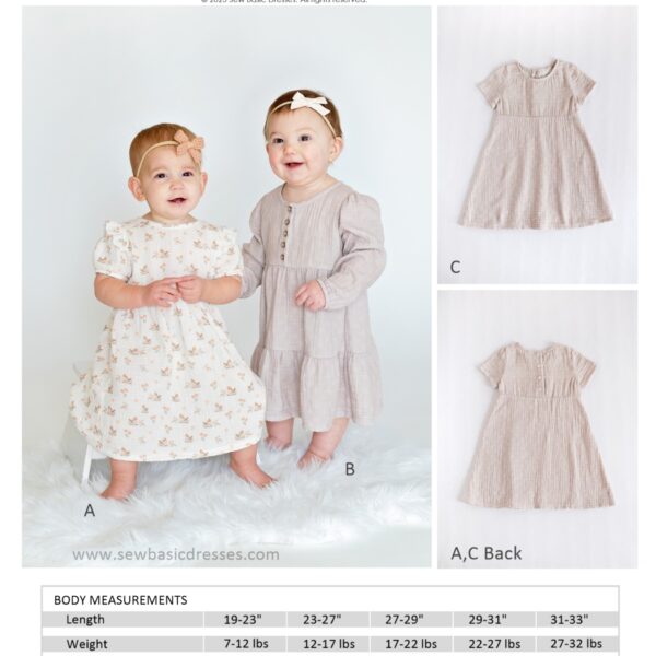 Sew Basic Baby Girls Basic Dress Pattern