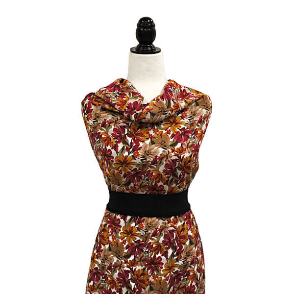 Sofia Rayon Floral-Wine/Gold