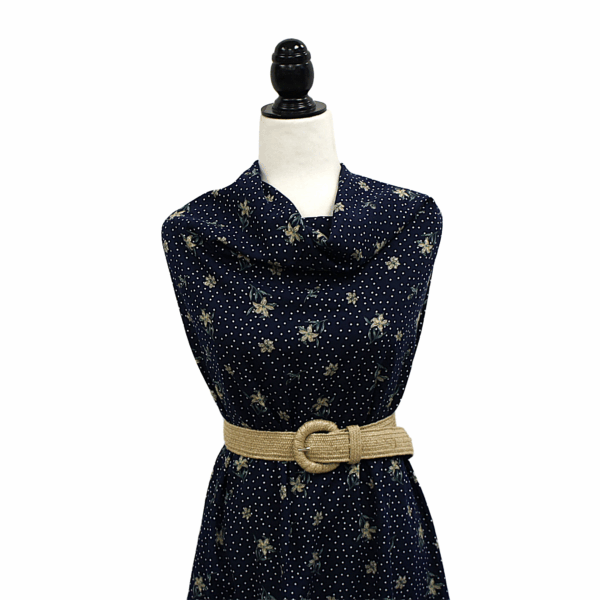 Sofia Rayon w/Polka Dot - Navy