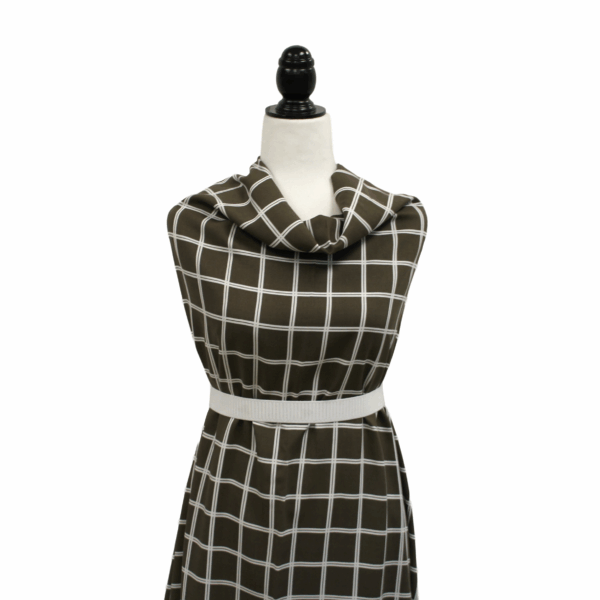 Sophia Rayon Window Pane/Olive