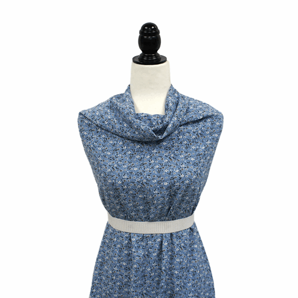 Melrose Black & White Floral - Blue