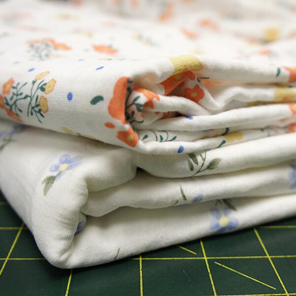Cotton Gauze Periwinkle Floral - Image 2