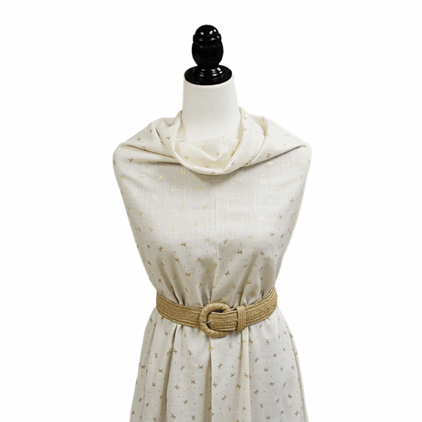 Gold Bow Linen Blend